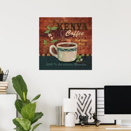 Kenya Coffee Poster (Heimbüro)