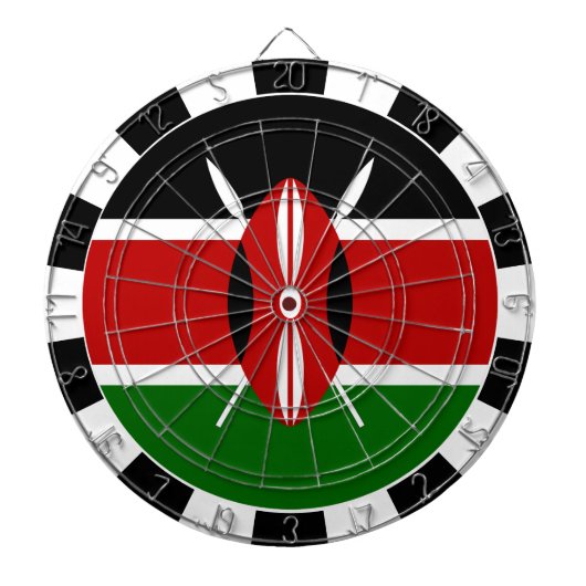 Kenya Dartboard & Kenyan Flag / Spielbrett Dartscheibe (vorne)