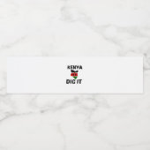 KENYA DIG IT WASSERFLASCHENETIKETT (Einzelnes Label)