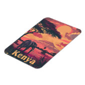 Kenya Elephant Sunset Magnet (Linke Seite)