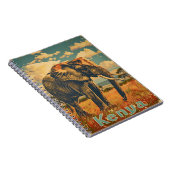 Kenya Elephant Vintag Notizblock (Rechte Seite)