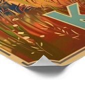 Kenya Elephant Vintag Poster (Ecke)