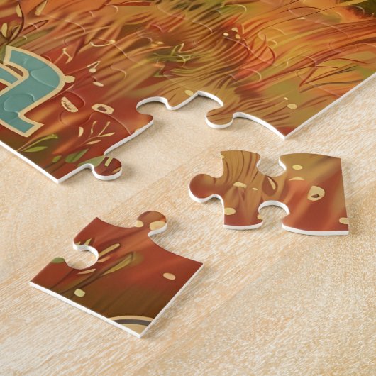 Kenya Elephant Vintag Puzzle (Seite)
