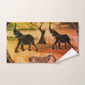 Kenya Elephants und Zebra Migration Badhandtuch Set (Handtuch)