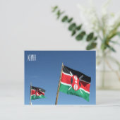 Kenya-Fahnen Postkarte (Stehend Vorderseite)