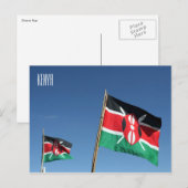 Kenya-Fahnen Postkarte (Vorne/Hinten)