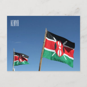 Kenya-Fahnen Postkarte