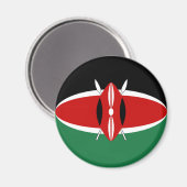 Kenya Fisheye Flag Magnet (Vorderseite/Rückseite)