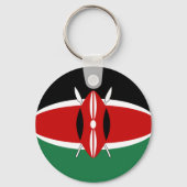 Kenya Fisheye Flag Schlüsselanhänger (Vorderseite)