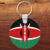 Kenya Fisheye Flag Schlüsselanhänger (Vorderseite)