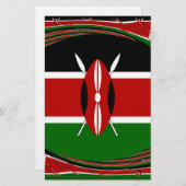 Kenya Flag Art - Patriotic & Modern Design Briefpapier (Vorne/Hinten)