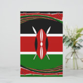 Kenya Flag Art - Patriotic & Modern Design Briefpapier (Stehend Vorderseite)