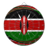 Kenya Flag Art - Patriotic & Modern Design Dartscheibe (vorne)