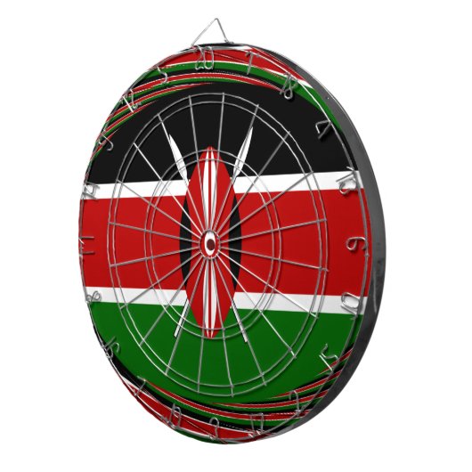 Kenya Flag Art - Patriotic & Modern Design Dartscheibe (Vorderseite rechts)