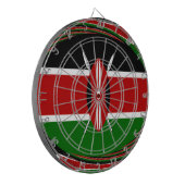 Kenya Flag Art - Patriotic & Modern Design Dartscheibe (Vorderseite Links)