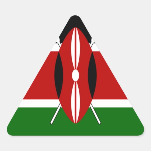 Kenya Flag Art - Patriotic & Modern Design Dreieckiger Aufkleber (Vorderseite)