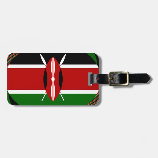 Kenya Flag Art - Patriotic & Modern Design Gepäckanhänger (Vorderseite horizontal)