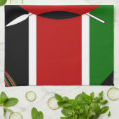 Kenya Flag Art - Patriotic & Modern Design Geschirrtuch (Gefaltet)