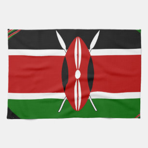 Kenya Flag Art - Patriotic & Modern Design Geschirrtuch