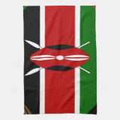 Kenya Flag Art - Patriotic & Modern Design Geschirrtuch (Vertikal)