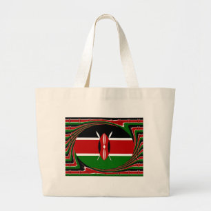 Kenya Flag Art - Patriotic & Modern Design Jumbo Stoffbeutel