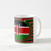 Kenya Flag Art - Patriotic & Modern Design Kaffeetasse (VorderseiteRechts)