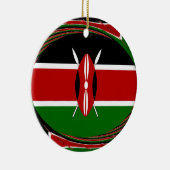 Kenya Flag Art - Patriotic & Modern Design Keramikornament (Rechts)
