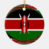 Kenya Flag Art - Patriotic & Modern Design Keramikornament (Vorne)