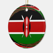 Kenya Flag Art - Patriotic & Modern Design Keramikornament (Links)