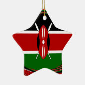 Kenya Flag Art - Patriotic & Modern Design Keramikornament (Rechts)