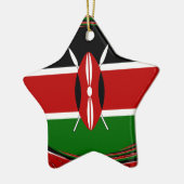 Kenya Flag Art - Patriotic & Modern Design Keramikornament (Links)