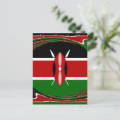 Kenya Flag Art - Patriotic & Modern Design Postkarte (Stehend Vorderseite)