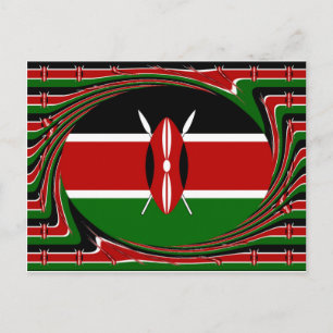 Kenya Flag Art - Patriotic & Modern Design Postkarte