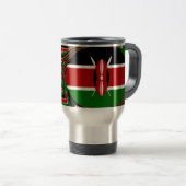 Kenya Flag Art - Patriotic & Modern Design Reisebecher (VorderseiteRechts)
