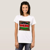 Kenya Flag Art - Patriotic & Modern Design T-Shirt (Vorne ganz)