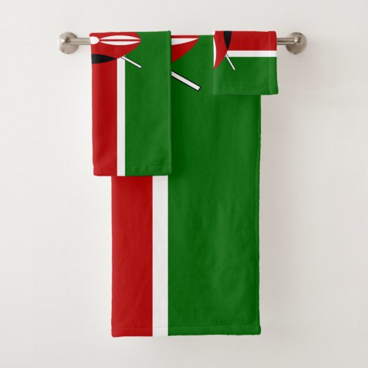 Kenya Flag Badhandtuch Set (Insitu)