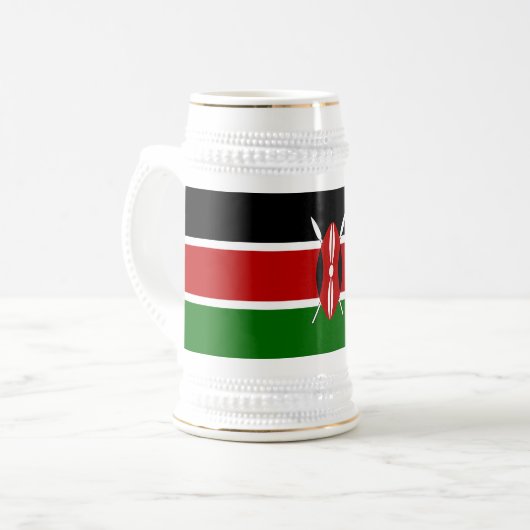 Kenya Flag Bierglas (Vorderseite Links)