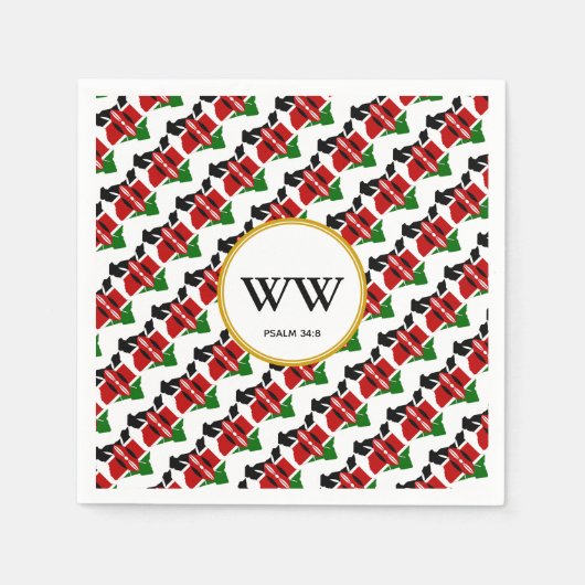 KENYA Flag Celebration Birthday Heritage Party Serviette (Vorderseite)