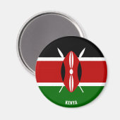 Kenya Flag Charming Patriotic Magnet (Vorderseite/Rückseite)