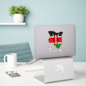 Kenya Flag Charming Patriotic Map Aufkleber (Laptop auf Schreibtisch)