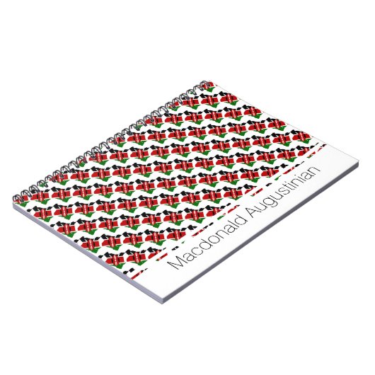 KENYA Flag Custom Patriotic Notizblock (Linke Seite)
