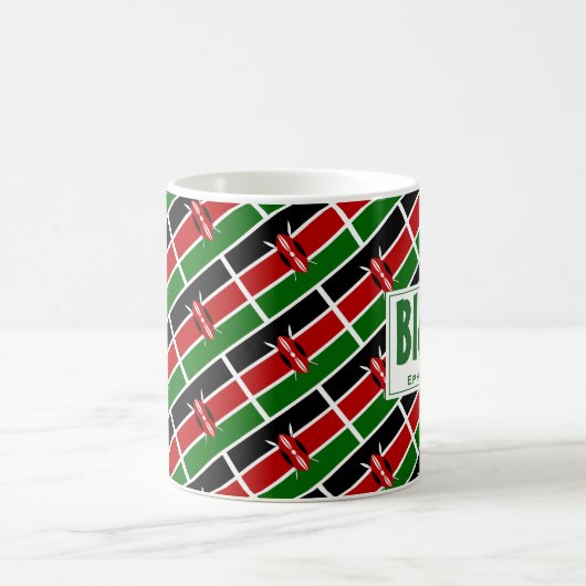 KENYA FLAG Custom Scripting BLESSED Kenyan Kaffeetasse (Mittel)