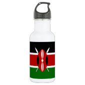 Kenya Flag Edelstahlflasche (Vorderseite)