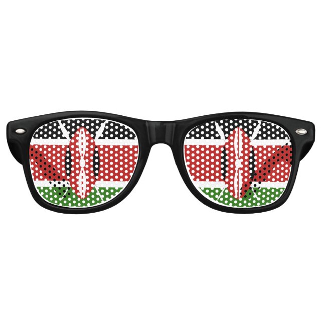 Kenya Flag Emblem Partybrille (Vorderseite)