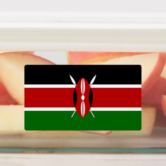 Kenya Flag Etiketten (Befestigt)