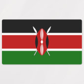 Kenya Flag Etiketten (Design 2)