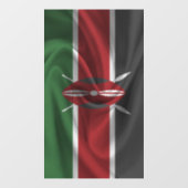 Kenya Flag Fensteraufkleber (Blatt)