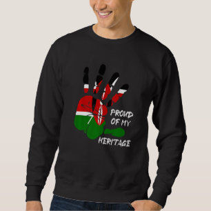 Kenya Flag Finger Handprint Afrika Kenya Sweatshirt