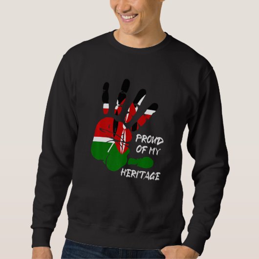 Kenya Flag Finger Handprint Afrika Kenya Sweatshirt (Vorderseite)