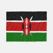 Kenya Flag Fleecedecke (Vorderseite (Horizontal))